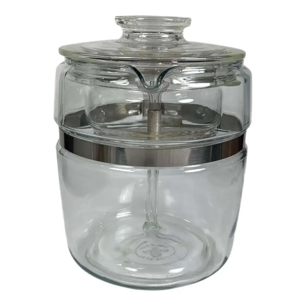 Vintage 7759 B Pyrex 9 Cup Glass Percolator Coffee Pot Flame Ware Complete Set - Picture 6 of 7